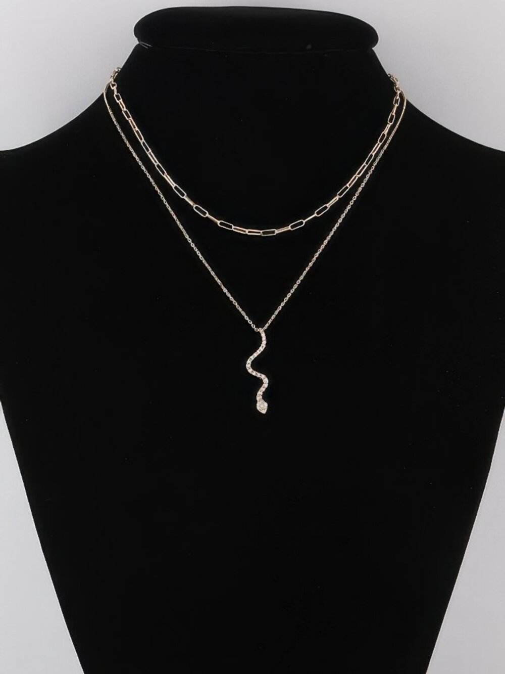 Jeweled Snake Pendant Necklace